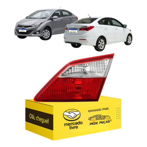Lanterna Tampa Hb20 Sedan 2013 2014 2015 16 17 2018 2019 L.d Direito/passageiro Vermelho Cristal