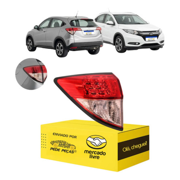 Lanterna Honda Hrv 2015 16 17 2018 C/led Nova Canto Le Esquerdo/motorista Cristal