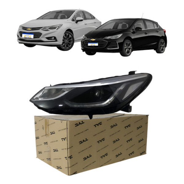 Farol Esquerdo Com Led Cruze 2017 A 2020 Lado Motorista Novo Esquerdo/motorista Farol Esquerdo Com Led Cruze 2017 A 2020 Lado Motorista Novo Esquerdo/motorista