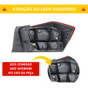 Par Lanterna Traseira Honda City 2008 2009 2010 2011 2012  Direito Vermelho