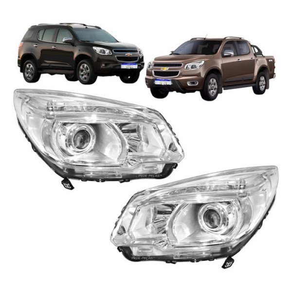 Par Farol S10 Trailblazer Ltz 2012 A 2016 Novo Com Projetor