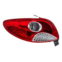 Sinaleira Traseira Peugeot 207 Hatch 2008 09 10 11 A 2015 Le Esquerdo/motorista Vermelho/critsal Com Grade Cromada