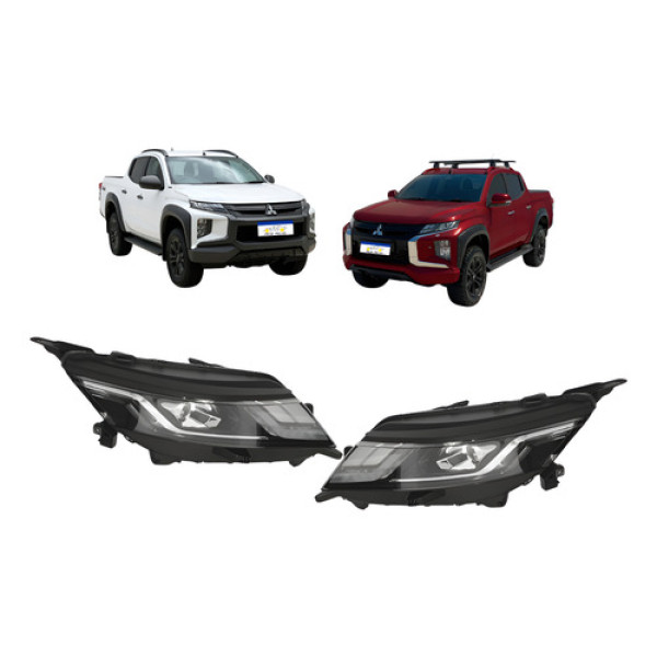 Farol Mitsubishi L200 Triton 2021 A 2025 Par Com Projetor 