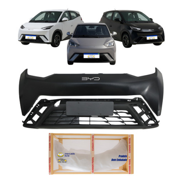 Parachoque + Grade Byd Dolphin Mini 2024 2025 2026 Preto Preto