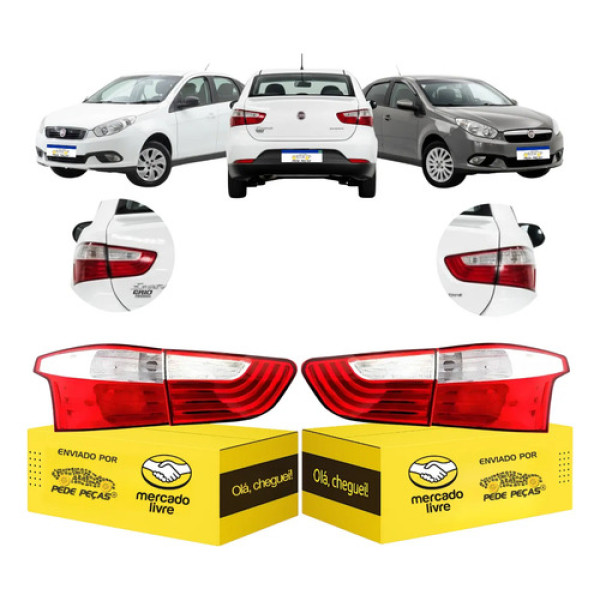 Kit Lanterna Traseira Grand Siena 2012 13 14 15 16 17 A 2021 Ambos Lados