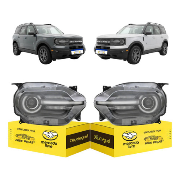 Par Farol Ford Bronco Sport 2021 2022 2023 2024 2025 Novo Ambos Lados