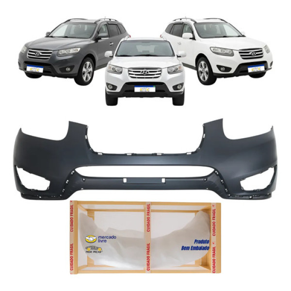 Parachoque Santa Fe Gls 2011 2012 2013 Novo Preto