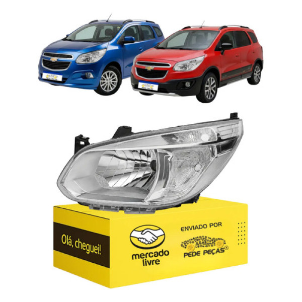 Farol Sinaleira Gm Spin 2012 2013 A 2018 Cromado C/avaria Le Esquerdo/motorista