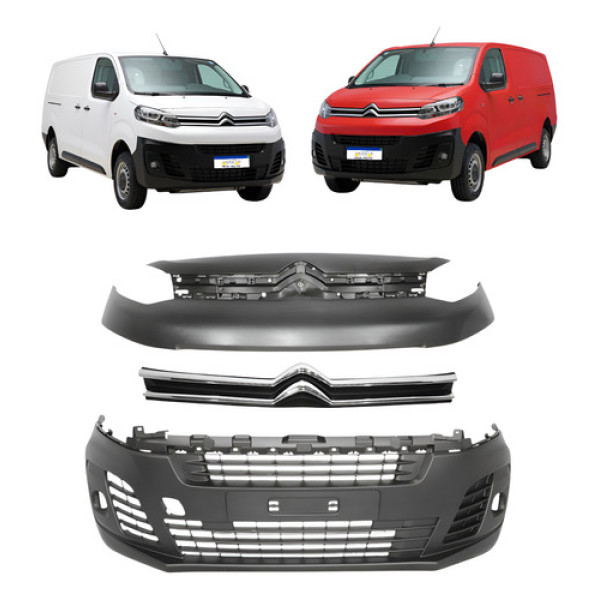 Parachoque Jumpy C/ Grade E Friso 2018 2019 Até 2024 Kit