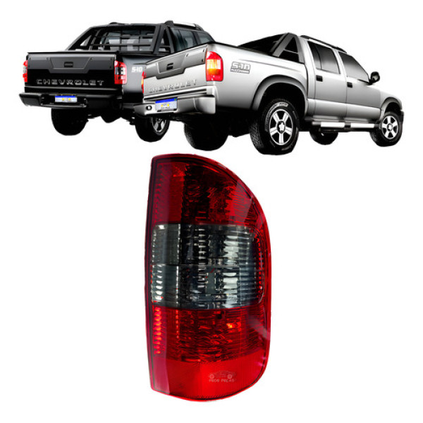 Lanterna Chevrolet S10 2001 2002 2003 A 2008 Fume Claro Ld Direito/passageiro Vermelho
