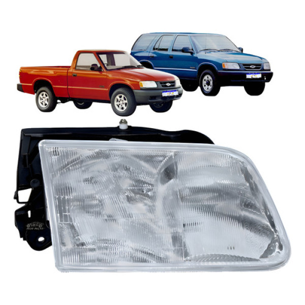 Farol Chevrolet S10 Blazer 1995 1996 1997 1998 1999 2000 Ld Direito/passageiro Farol Chevrolet S10 Blazer 1995 1996 1997 1998 1999 2000 Ld Direito/passageiro