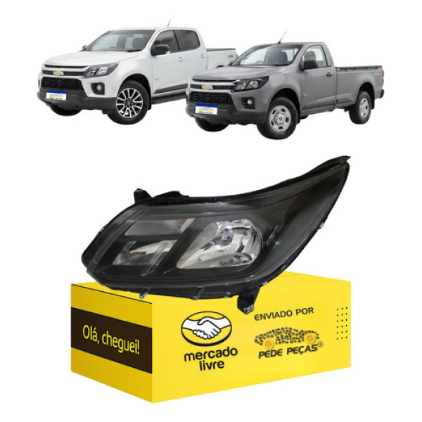 Farol Chevrolet S10 2017 18 19 20 21 22 23 2024 Sem Led L.e Esquerdo/motorista