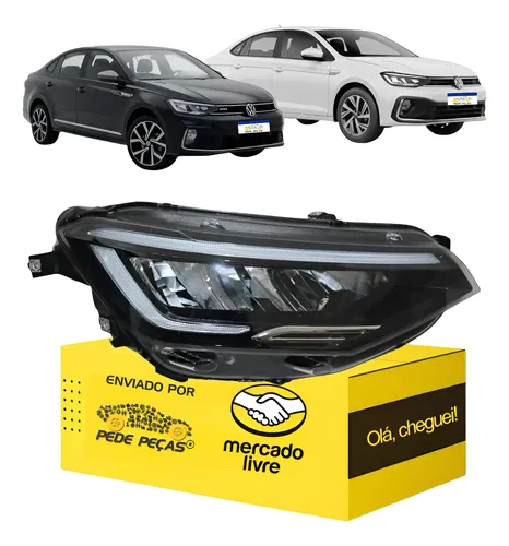 Farol Vw Virtus 2023 2024 2025 2026 Full Led Ld Sinaleira Direito/passageiro