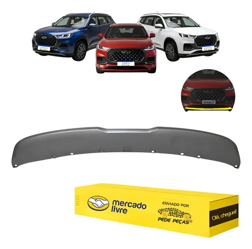 Aplique Parachoque Spoiler Dianteiro Tiggo 8 Pro 2022 A 2026 Cinza