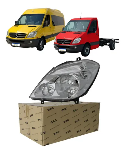 Farol Cromado Manual Sprinter 2013 A 2016 Foco Duplo Novo Esquerdo/motorista