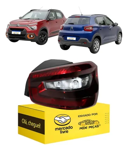 Lanterna Sinaleira Citroen C3 2022 2023 2024 2025 2026 L.d Direito/passageiro Vermelho