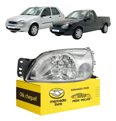 Farol Fiesta Courier 2000 2001 2002 2003 2004 2005 A 13 L.e Esquerdo