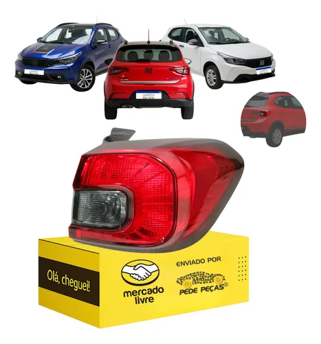 Lanterna Argo 2018 2019 2020 2021 22 23 24 25 2026 Fume L.d Direito/passageiro Vermelho/fumê