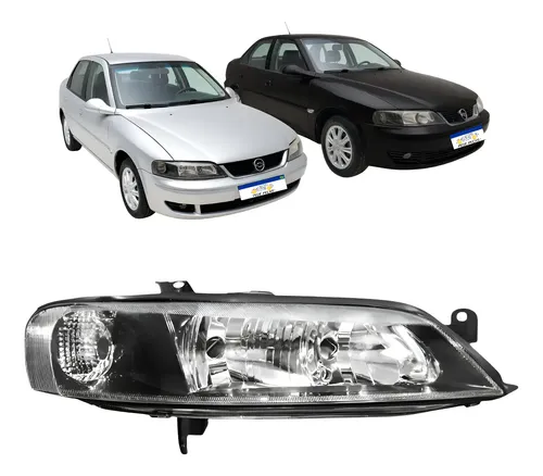 Farol Dianteiro Chevrolet Vectra 1999 A 2005 Mascara Negra