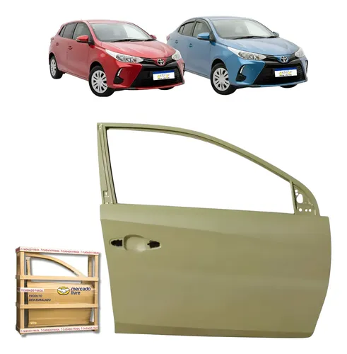 Porta Dianteira Yaris Sedan 2019 2020 A 2025 Novo Ld Dianteira Direito Cinza