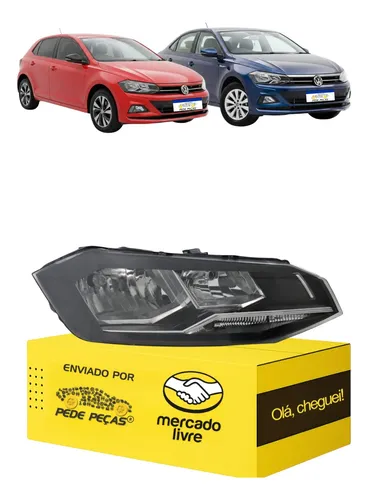 Farol Vw Polo Virtus 2017 2018 19 20 21 2022 C/avaria L.d Direito/passageiro