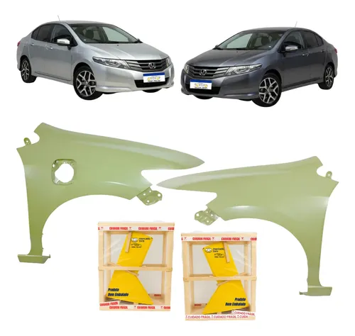 Par Paralama Honda City 08 09 10 11 12 13 14 C/furo