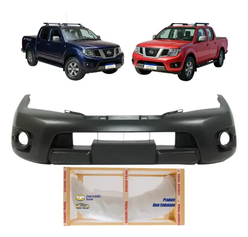 Parachoque Dianteiro Frontier 2013 A 2016 C/ Furo Milha Novo Preto