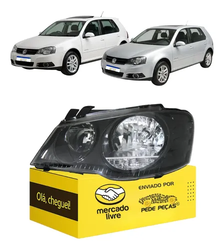 Farol Esquerdo Golf 2008 2009 2010 2011 2012 2013 M/negra Esquerdo/motorista
