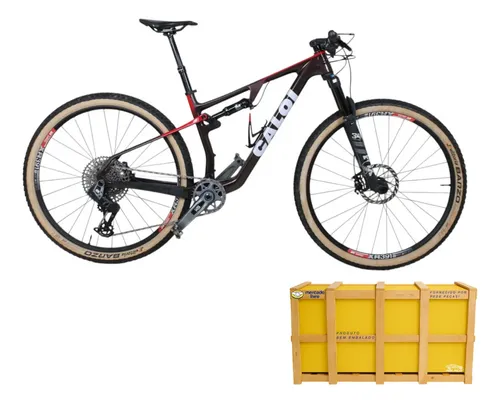 Bike Caloi Elite Carbon Fs Racing 2025 M Usada Vermelho/preto 17  