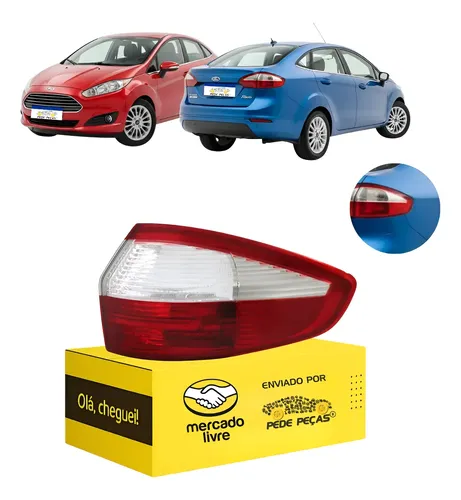 Lanterna Ford New Fiesta Sedan 2014 2015 2016 2017 Canto L.d Direito/passageiro Cristal