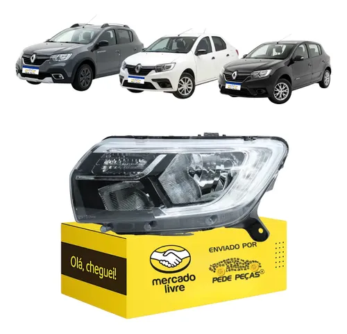 Farol Renault Sandero Logan 2020 2021 2022 2023 2024 Led Le Esquerdo