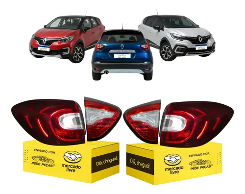 Lanterna Renault Captur 2017 2018 2019 2020 2021 2022 Par Direito Vermelho