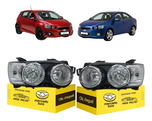 Par Farol Chevrolet Sonic 2012 13 2014 Lt Ltz Ltz Effect Ambos Lados