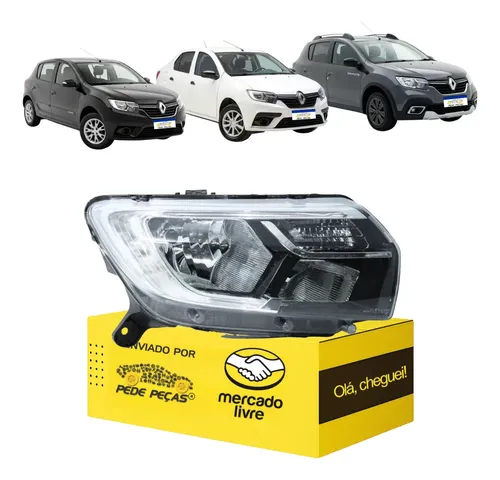 Farol Renault Sandero 2020 2021 2022 2023 Com Led L.d Direito/passageiro