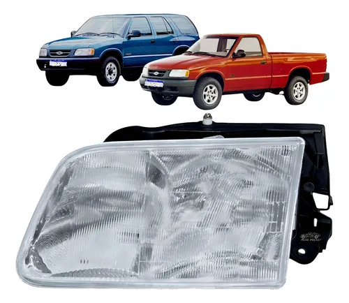 Farol Chevrolet S10 Blazer 1995 1996 1997 A 2000 Cromado Le Esquerdo/motorista