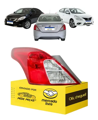 Lanterna Versa 2012 2013 2014 2015 2016 2017 18 19 2020 L.e Esquerdo/motorista Vermelho