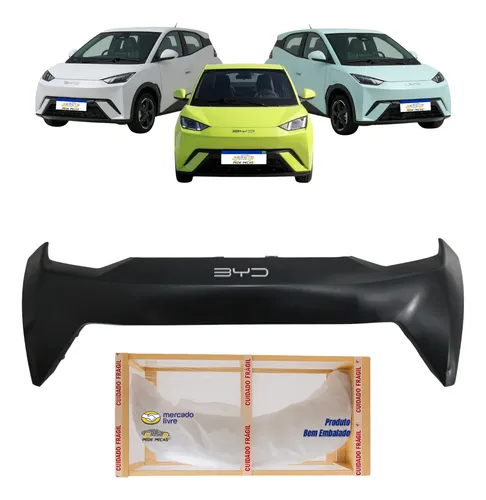 Parachoque Byd Dolphin Mini 2024 2025 2026 C/emblema Preto