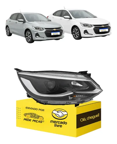 Farol Direito Gm Onix Plus 2020 21 22 23 24 2025 C/avaria Direito/passageiro
