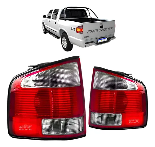 Par Lanterna Chevrolet S10 95 1996 1997 1998 1999 2000 Fume Ambos Lados Fumê