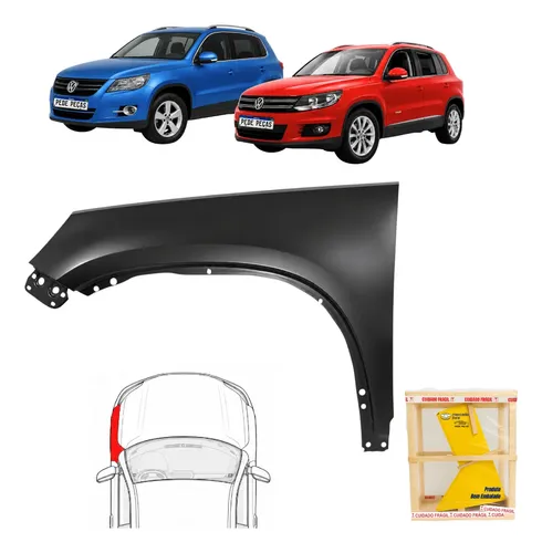 Paralama Vw Tiguan 2009 10 11 12 13 14 15 16 2017 Esquerdo