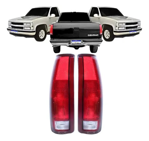 Par Lanterna Chevrolet Silverado Americana 1997 1998 A 2002 Vermelho Ambos Lados