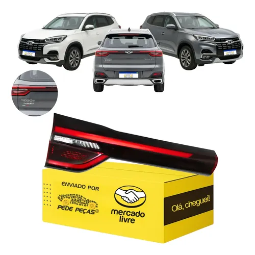 Lanterna Da Tampa Tiggo 8 2021 2022 2023 2024 2025 L.e Txs Esquerdo/motorista Vermelho