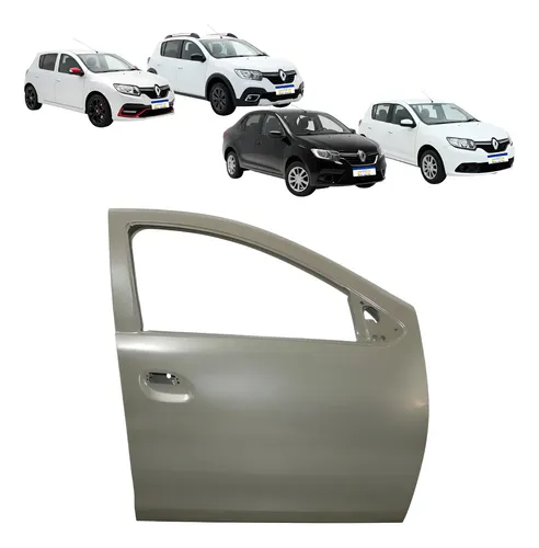 Porta Dianteira Sandero Logan 2014 15 16 17 18 19 A 2024 L.d Dianteira Direito/passageiro Cinza