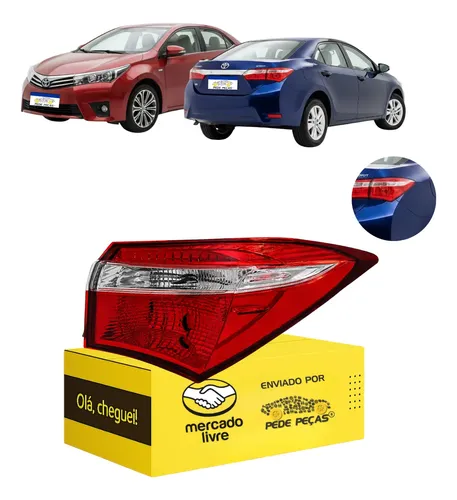 Lanterna Traseira Canto Toyota Corolla 2015 16 2017 S/led Ld Direito/passageiro