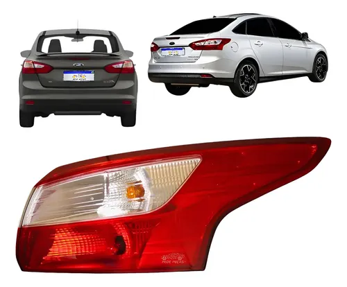 Lanterna Traseira Ford Focus Sedan 2014 2015 Ld Direito/passageiro Vermelho/bicolor