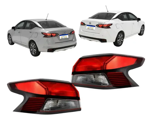 Par Sinaleira Lanterna Versa Sense Exclusive 2021 A 2025 Ambos Lados Vermelho