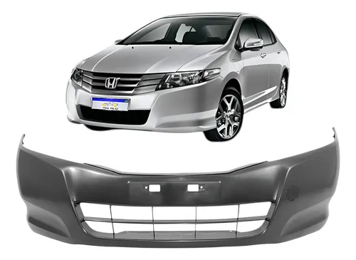 Parachoque Dianteiro Honda City 2009 2010 2011 2012 Sem Furo Preto