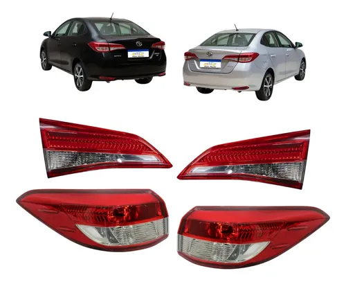 Jogo Lanterna Toyota Yaris Sedan 2019 A 2025 Canto E Tampa