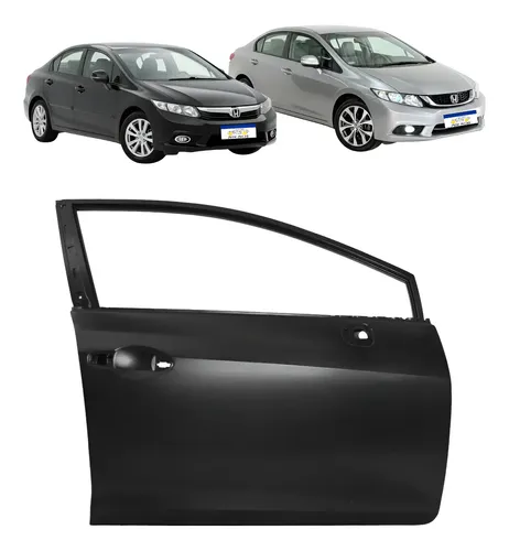 Porta Dianteira Honda Civic G9 2012 2013 2014 2015 2016 L.d Dianteira Direito/passageiro Preto