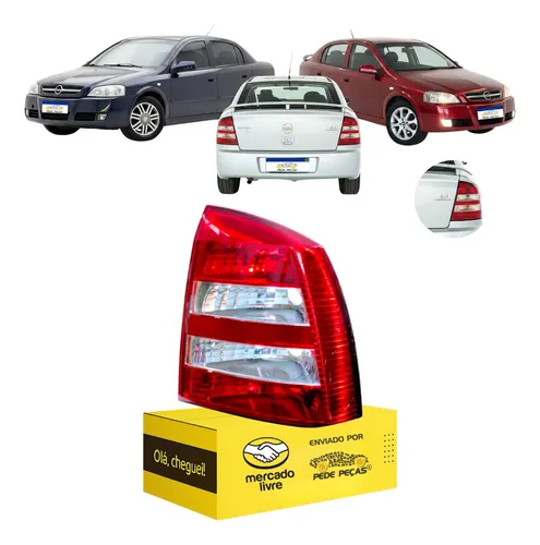 Lanterna Sinaleira Gm Astra Sedan 2003 04 05 06 07 A 2011 Ld Direito/passageiro Vermelho Cristal